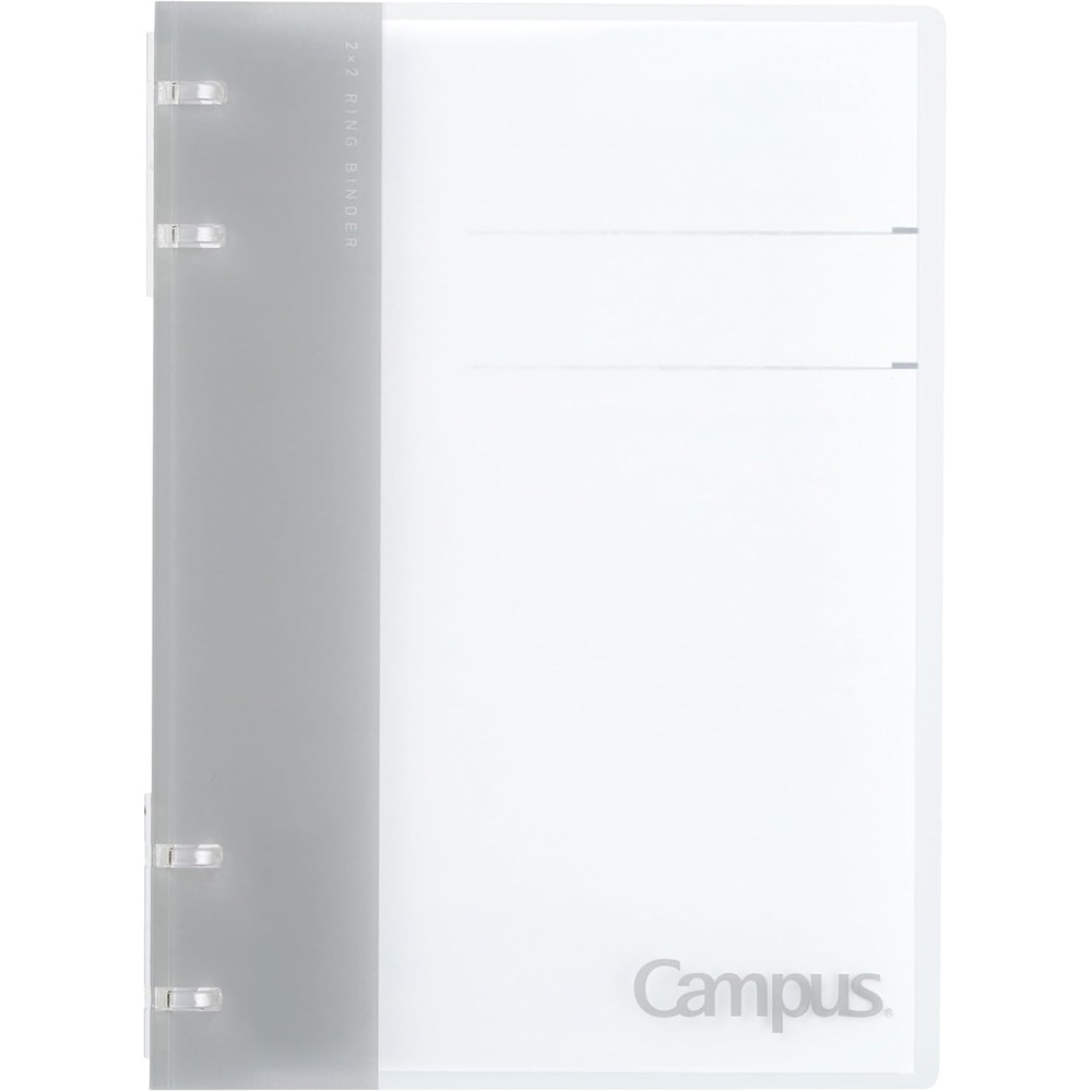 image:imageKokuyo Campus Refillable Notebook B5 2x2 Slim Ring Binder Notebook with Customizable Title Page 40 Sheets Capacity Suitable for 26 Holes Loose Leaf Paper Mineral Color Sheer Purple LeNP704L1VGray