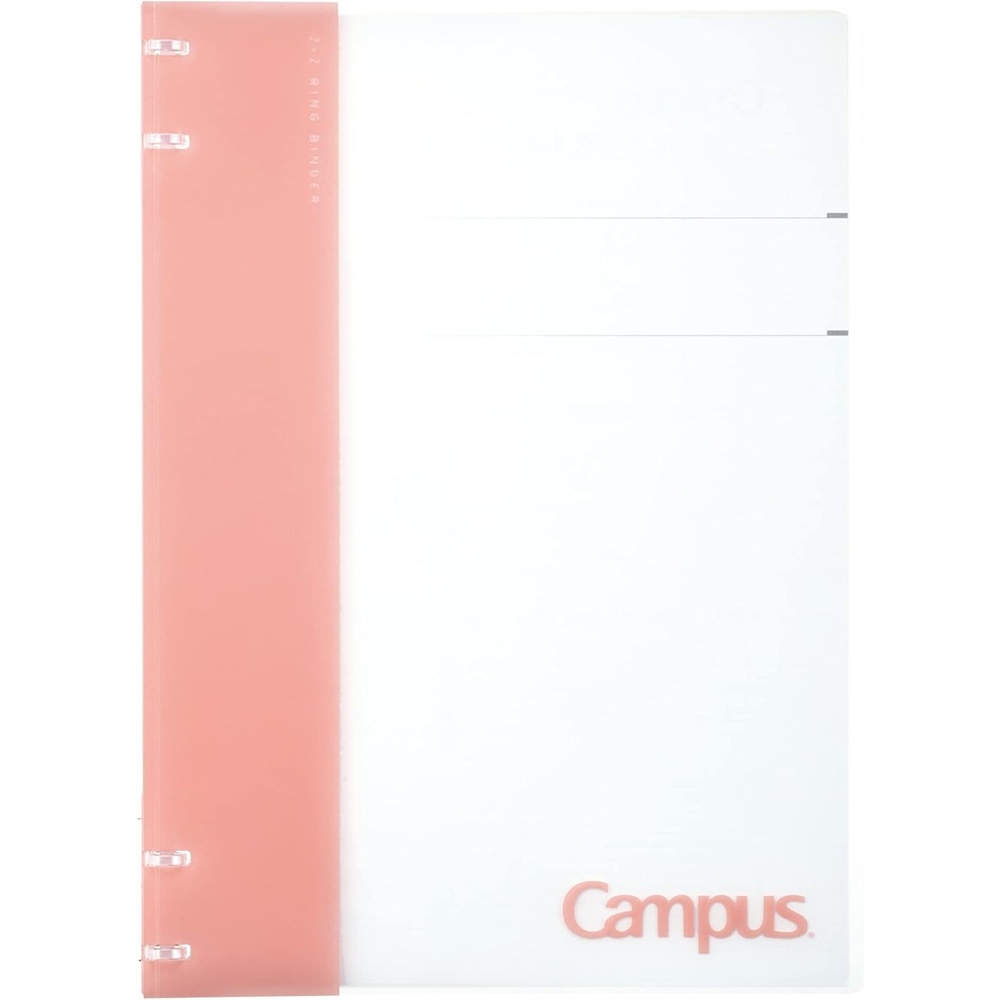 image:imageKokuyo Campus Refillable Notebook B5 2x2 Slim Ring Binder Notebook with Customizable Title Page 40 Sheets Capacity Suitable for 26 Holes Loose Leaf Paper Mineral Color Sheer Purple LeNP704L1VPink