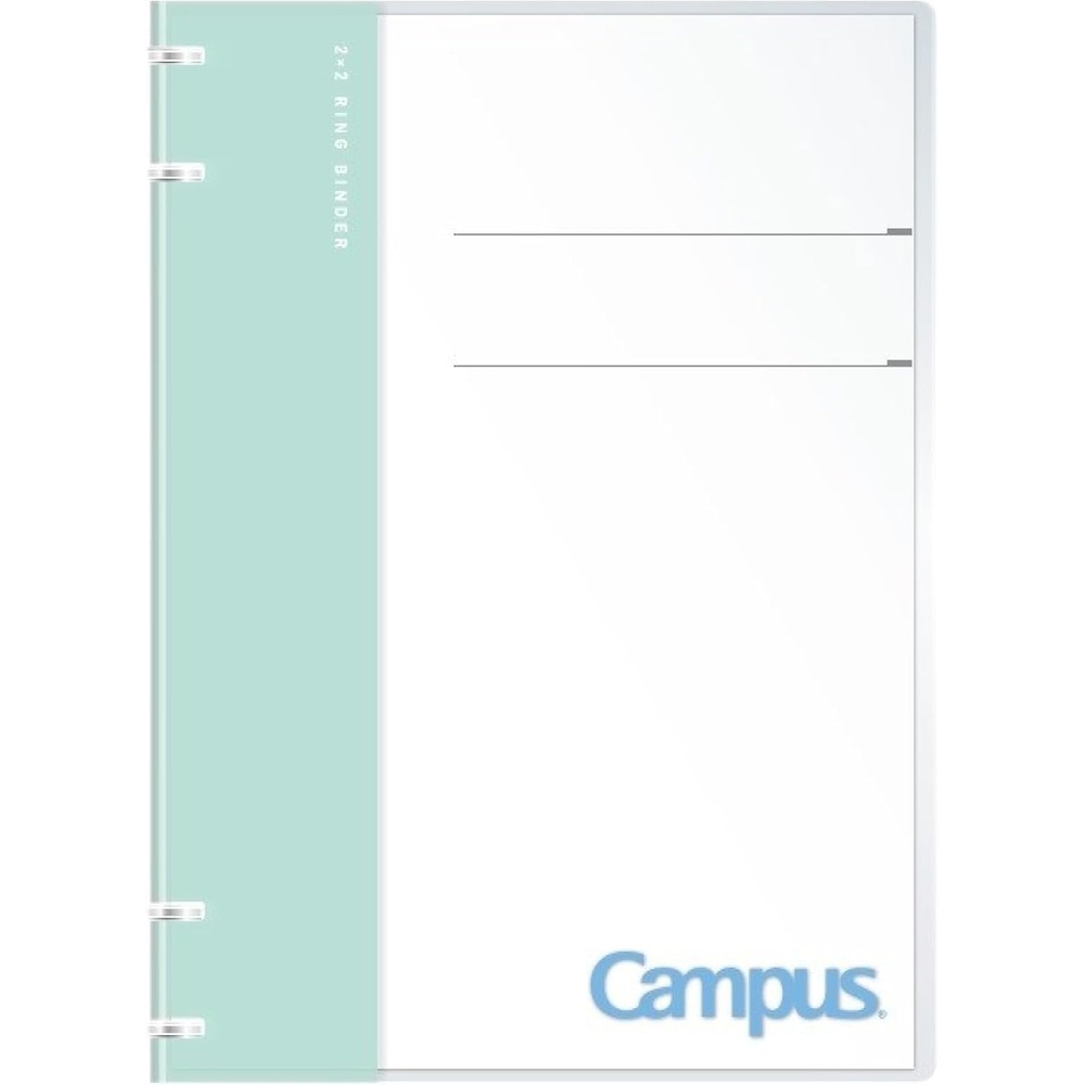 image:imageKokuyo Campus Refillable Notebook B5 2x2 Slim Ring Binder Notebook with Customizable Title Page 40 Sheets Capacity Suitable for 26 Holes Loose Leaf Paper Mineral Color Sheer Purple LeNP704L1VLimited Color Ice Green