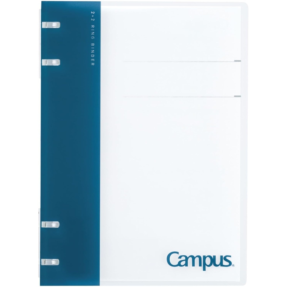 image:imageKokuyo Campus Refillable Notebook B5 2x2 Slim Ring Binder Notebook with Customizable Title Page 40 Sheets Capacity Suitable for 26 Holes Loose Leaf Paper Mineral Color Sheer Purple LeNP704L1VNavy
