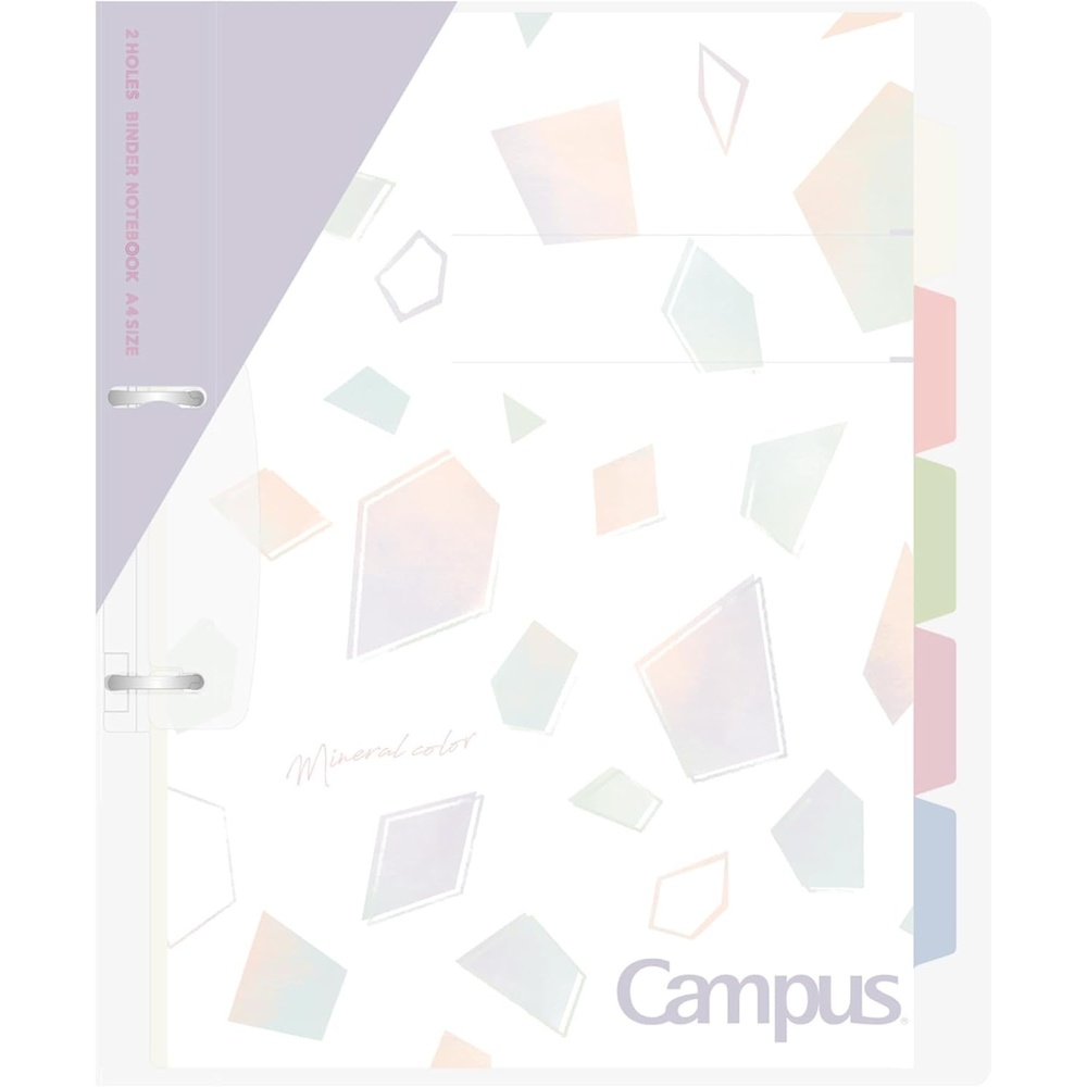 image:imageKokuyo Campus Refillable Notebook B5 Slim 2 Ring Binder Notebook with with 5 Subject Dividers 100 Sheets Capacity Suitable for 26 Holes Loose Leaf Paper Mineral Color Sorbet Blue Le PP358L4LBSheer Purple