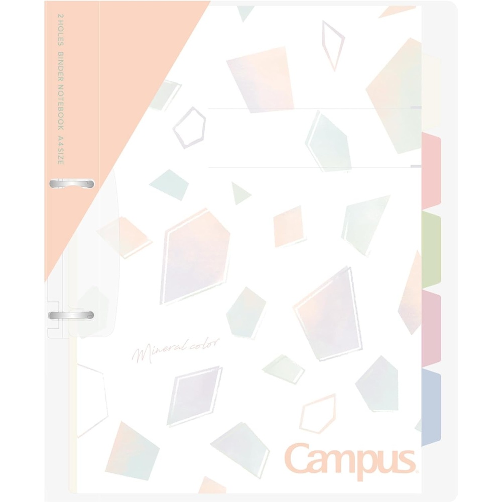 image:imageKokuyo Campus Refillable Notebook B5 Slim 2 Ring Binder Notebook with with 5 Subject Dividers 100 Sheets Capacity Suitable for 26 Holes Loose Leaf Paper Mineral Color Sorbet Blue Le PP358L4LBApricot Pink