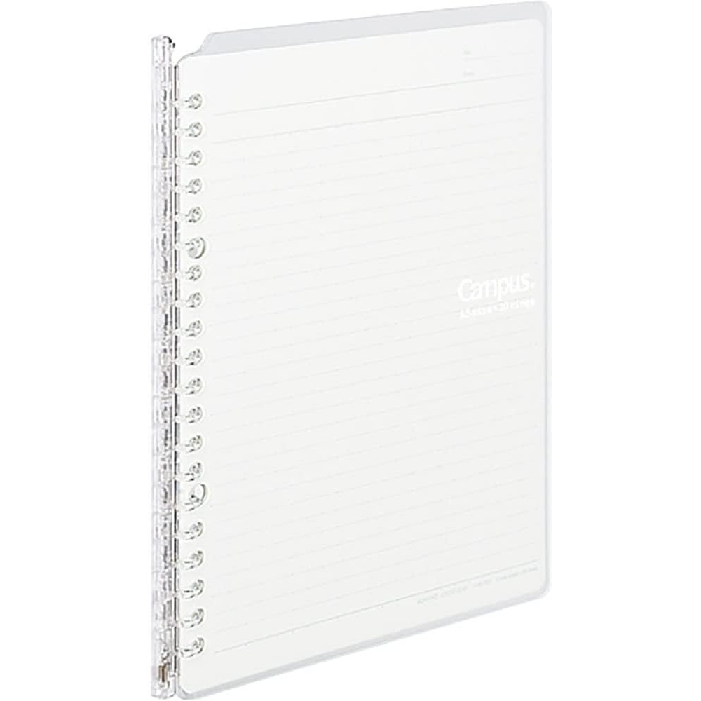 image:imageKokuyo Campus Smart Ring Binder A5 Clear Refillable Binder Notebook 20 Holes with 10 Extra LooseLeaf Paper Up to 25 Filler Papers for Work amp Study Japan Import RUSP130T