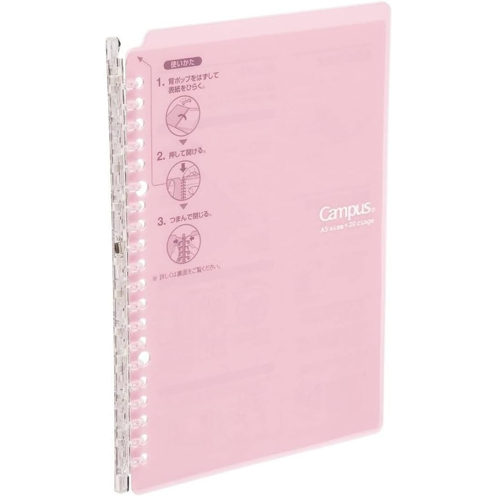 image:imageKokuyo Campus Smart Ring Binder B5 Light Pink Refillable Binder Notebook 26 Holes with 10 Extra LooseLeaf Paper Up to 25 Filler Papers for Work amp Study Japan Import RUSP700LP