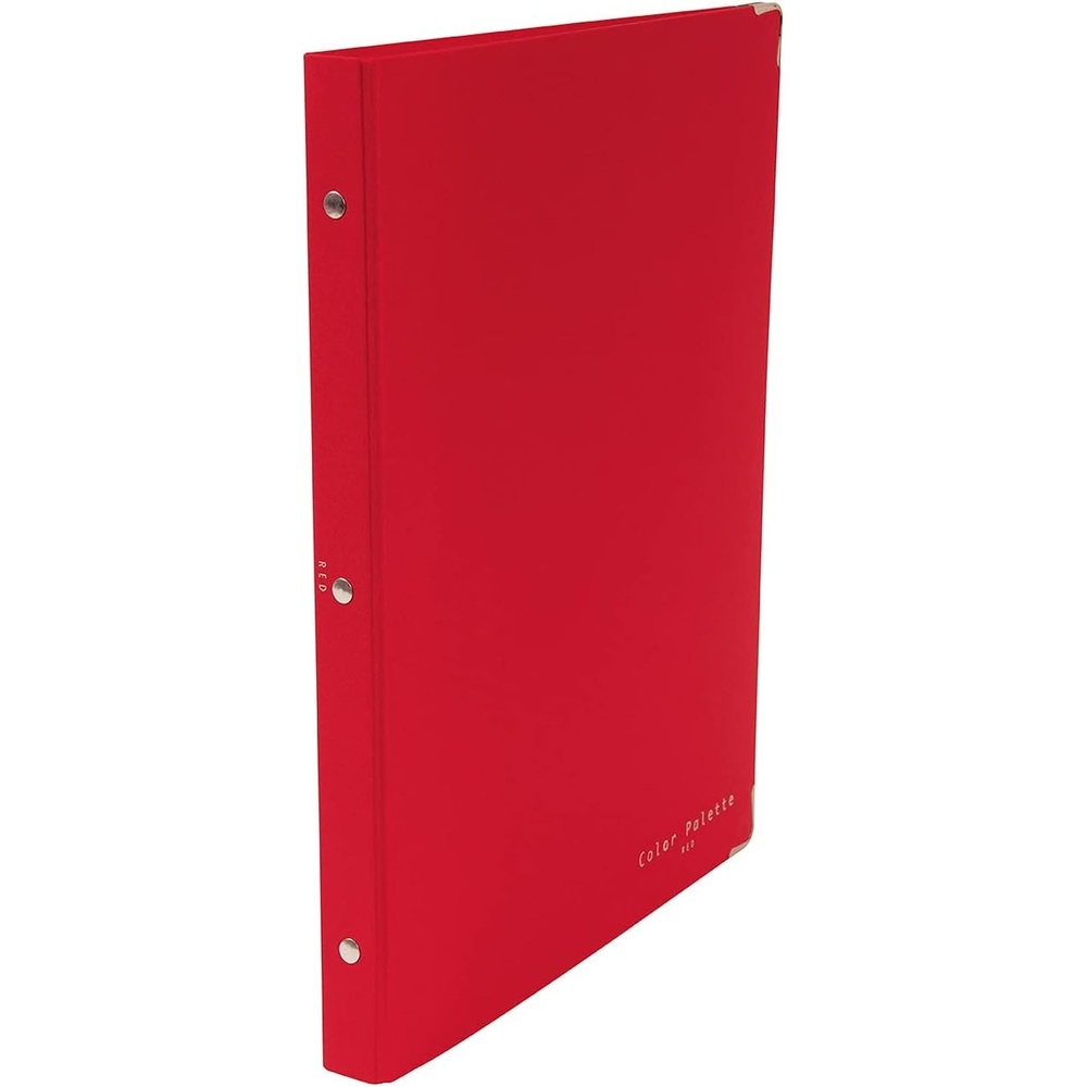 image:imageKokuyo Color Palette Metal Round Ring Binder A4S 30 Holes Up to 100 Sheets 5 Colorful Tab Dividers Middle Vertical Type Navy Blue RU155N2Red