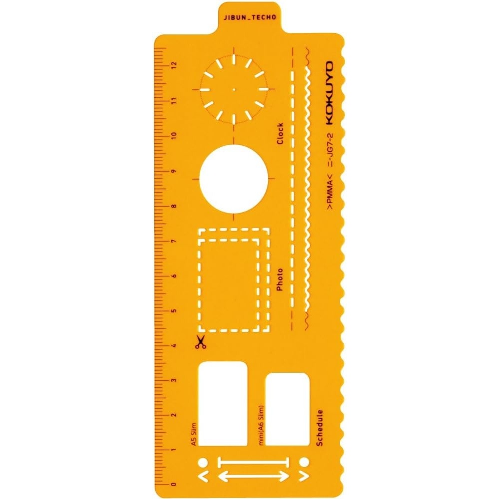 image:imageKokuyo JIBUNTECHO Goods Template Stencil Icon Version Shared Size Green Japan Import NIJG71Plan