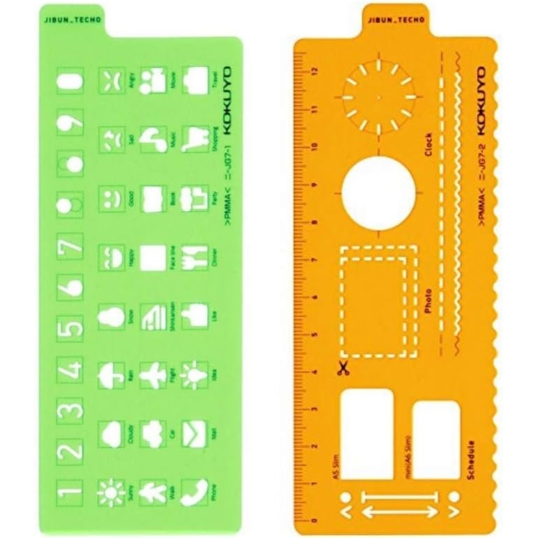 image:imageKokuyo JIBUNTECHO Goods Template Stencil Icon amp Plan Version Shared Size Japan Import NIJG712