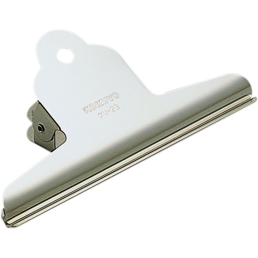 image:imageKokuyo Large Metal Hinge Clip 58 inches 147mm Silver Bull Binder Paper Clip Clamp for Home Office School Pictures Photos Japan Import KURI23