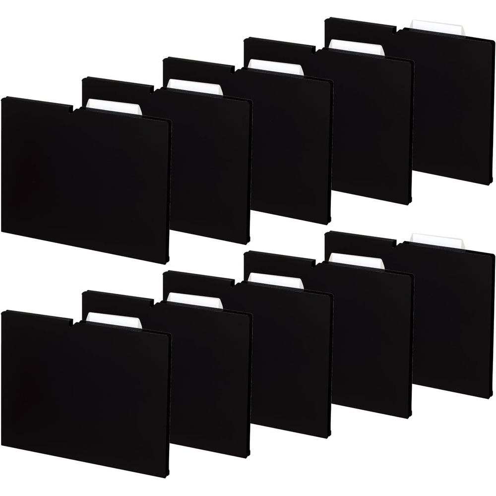 image:imageKokuyo NEOS A4 File Folders 12 Inches 30 mm Depth 3 Side Binding PP Type with A Customizable Tab 10 Pack of Navy Japan Import A4PNEF30DBX10Black