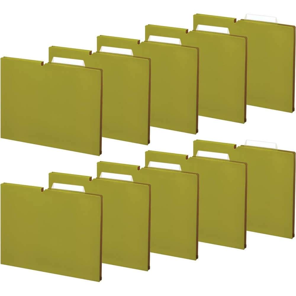 image:imageKokuyo NEOS A4 File Folders 12 Inches 30 mm Depth 3 Side Binding PP Type with A Customizable Tab 10 Pack of Navy Japan Import A4PNEF30DBX10Light Olive