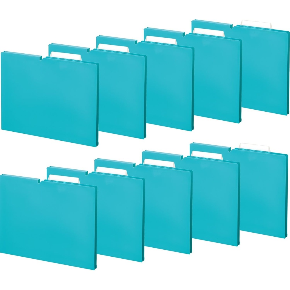 image:imageKokuyo NEOS A4 File Folders 12 Inches 30 mm Depth 3 Side Binding PP Type with A Customizable Tab 10 Pack of Navy Japan Import A4PNEF30DBX10Turquoise Blue