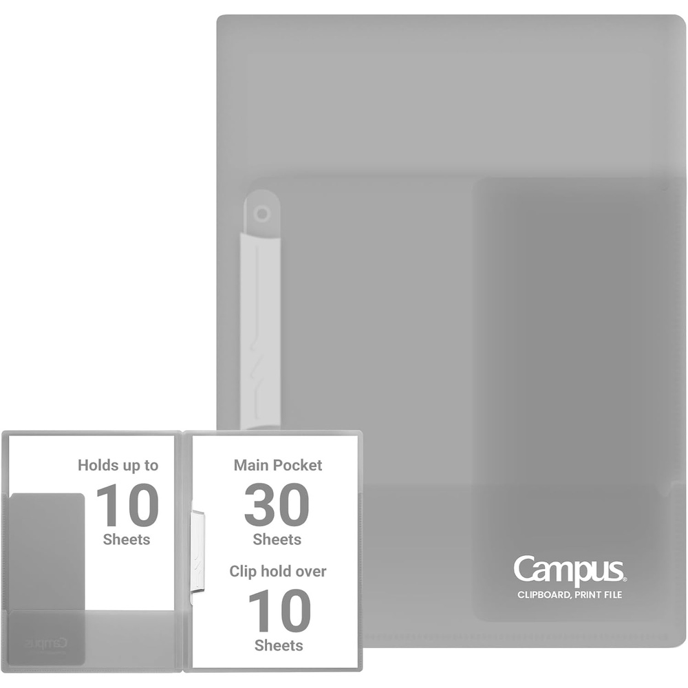 image:imageKokuyo Portfolio Folder with Pockets Folder for Paper Organization Heavy Duty Pocket Fits US Letter amp A4DualPurpose Clip amp Pocket Design FUCE755MGray