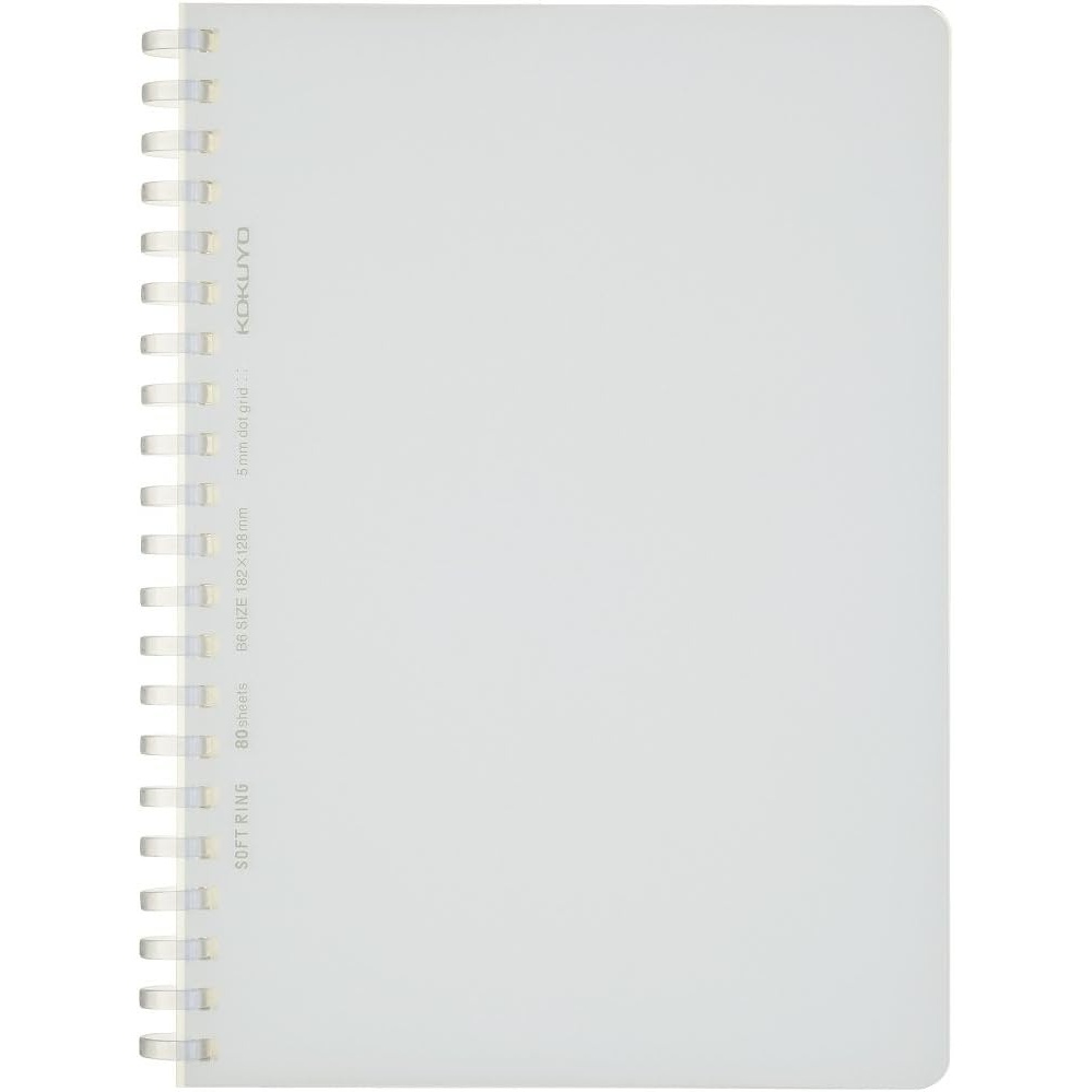 image:imageKokuyo Spiral Dotted Notebook 83 x 58 Business Journal A5 Soft Ring Notebooks with 5mm Dot Grid 80 Perforated Sheets Clear 1 Subject Notebook Note Taking for Work Japan ImportSUSV538WTTB6