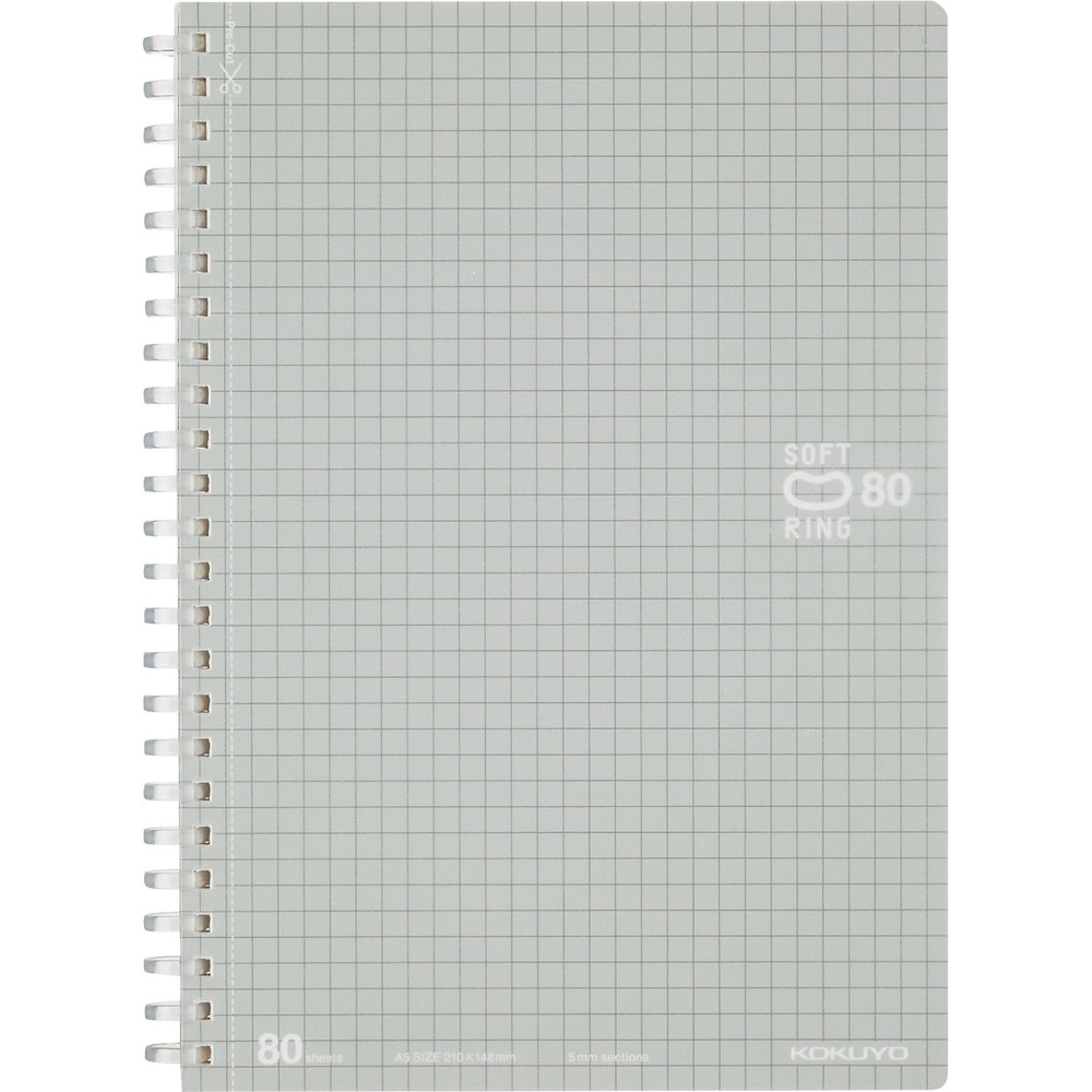 image:imageKokuyo Spiral Graph Notebook 83 x 58 Business Journal A5 Soft Ring Notebooks with 5mm Grid Ruled 80 Perforated Sheets Sliver 1 Subject Notebook Note Take for Work Japan ImportSUSV338S5CA5