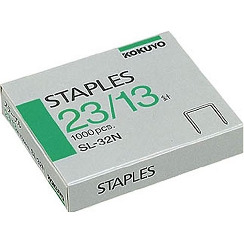image:imageKokuyo Staples No 2313 1000pcsbox Staples for HeavyDuty Staplers 051 13 mm Leg Length 045 115mm Crown Width Steel Japan Import SL32NNo 2313