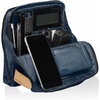 image:imageKOKUYO Pencil Case Pouch HacoBiz Standing Pen Pouch Bag Foldable Stand up Pencil Holder Organizer Large Capacity Portable Pencil Box for Office Supplies Black x Green KAHAHB11DIndigo Blue
