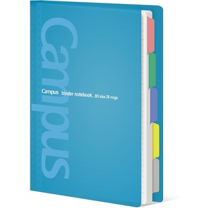 KOKUYO 5 Subject Spiral Notebook, Campus B5 Refillable Journal with 5 Tab Dividers, 100 Sheets in 5mm Ruled Loose Leaf Paper, Green (RU-P333NG & NO-836C)(Light Blue)