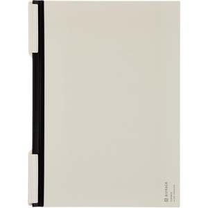 KOKUYO Bizrack Clipnote Punchless, Clip Folder, Holds up to 25 Sheets, A4-S, Olive Green (NO-BRCN202DG)(Off-white)