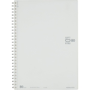 KOKUYO Blank Spiral Notebook, 10” x 7” Business Unruled Journal B5 Soft Ring Notebooks, 80 Perforated Sheets, Plain Sketchbook for Drawing, White Soft PP Cover. Japan Import (SU-SV308BT-W)(B5 80 Sheets)
