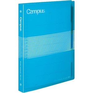 KOKUYO Campus B5 Slide Binder Notebook with 5 Tab Dividers, PP Cover, 26 Hole, 100 Sheets Capacity, Orange, Japan Import (RU-P334NYR)(Light Blue)