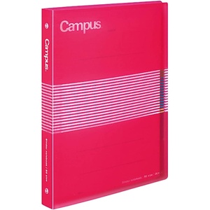 KOKUYO Campus B5 Slide Binder Notebook with 5 Tab Dividers, PP Cover, 26 Hole, 100 Sheets Capacity, Orange, Japan Import (RU-P334NYR)(Pink)