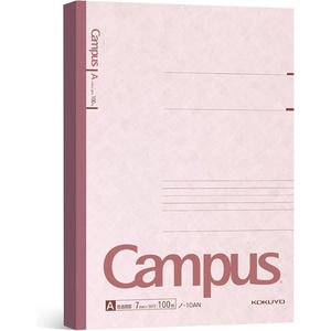 KOKUYO Campus Composition Notebook, 7 x 10 inch Lined Notebooks with 30 Sheets 7mm Ruled Paper, 5 Pack B5 Pink Notebook for School and Work, School Supplies Comp Book for Journal Diary(Pink)