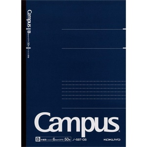 KOKUYO Campus Notebook, Business Type, Dot B 6mm Ruled, A5, 50 Sheets, 30 Lines, Navy Cover, Japan Import (NO-105BT-DB)(Semi-B5)