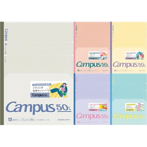 KOKUYO Composition Notebooks, 5 Pack Campus Semi-B5 Comp Book with Dot A 7mm Ruled, 30 Sheets, School Lined Notebook Spy x Family Limited Edition, Journal Notebook for Women Work Study Note Taking(50th Anni.)