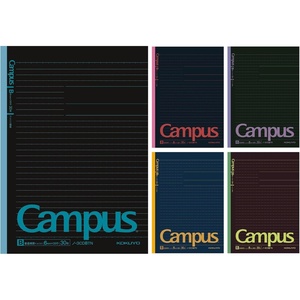 KOKUYO Composition Notebooks, 5 Pack Campus Semi-B5 Comp Book with Dot A 7mm Ruled, 30 Sheets, School Lined Notebook Spy x Family Limited Edition, Journal Notebook for Women Work Study Note Taking(Black)