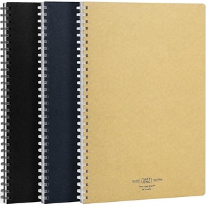 KOKUYO D Shaped Soft Ring Notebook, 7mm Rule, 25 Lines, 80 Sheets, A5, Natural Style, Set of Black, Beige, Navy (SU-SV638A)(B5 80 Sheets)