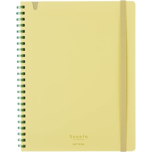 KOKUYO Graph Journal Notebook, Sooofa 7.2” x 5.5” Soft Ring Notebook for Women 4mm Grid Ruled, 80 Perforated Sheets, Pink, B6 Notebook for Work Journals for Writing. Japan Import (SU-SV748S4-P)(Yellow)