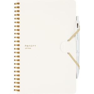 KOKUYO Grid Spiral Journal Notebook, Penott B6 Soft Ring Graph Paper Notebook with 70 Smooth Sheets, 4.1” x 7.2” Small Journaling Notebook with Plastic Hardcover, White, Japan Import. (SU-SP147S5-W)(White)