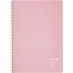 KOKUYO ME Graph Spiral Journal Notebook, A5 Soft Ring 5 mm Grid Paper Notebook with 50 Smooth Sheets, 5.8” x 8.3” Cute Small Journaling Notebook, Moon Lime, Japan Import. (KME-SR931S5Y)(Taupe Rose)
