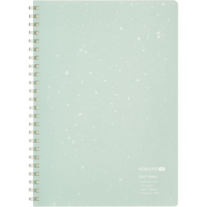 KOKUYO ME Graph Spiral Journal Notebook, A5 Soft Ring 5 mm Grid Paper Notebook with 50 Smooth Sheets, 5.8” x 8.3” Cute Small Journaling Notebook, Moon Lime, Japan Import. (KME-SR931S5Y)(Fragile Mint)