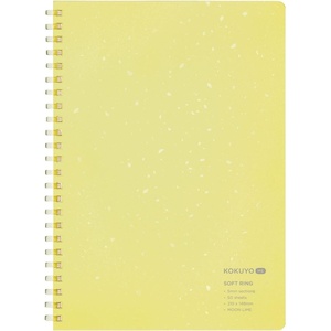 KOKUYO ME Graph Spiral Journal Notebook, A5 Soft Ring 5 mm Grid Paper Notebook with 50 Smooth Sheets, 5.8” x 8.3” Cute Small Journaling Notebook, Moon Lime, Japan Import. (KME-SR931S5Y)(Moon Lime)
