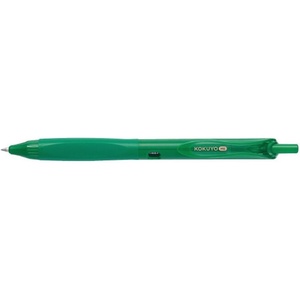 KOKUYO Me Ballpoint Pen, Black Ink 0.5mm Retractable Ball Point Writing Gel Pen, ‎Fragile Mint, Japan Import. (‎KME-BPEG5D102LG)(Piman Green)