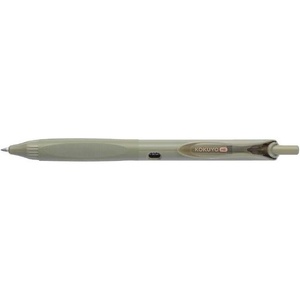 KOKUYO Me Ballpoint Pen, Black Ink 0.5mm Retractable Ball Point Writing Gel Pen, Piman Green (KME-BPEG5D102G)(Dusty Olive)