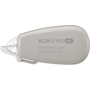 KOKUYO Me Correction Tape – 5.5mm Width, 19.7 Feet Long, Mini Japan Aesthetic Cute White Tape, Quick-Dry Premium Japanese Stationery for Student & Teacher, Japan Import, Grey(KME-CTNT305L1)