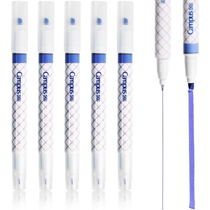 KOKUYO Pastel Highlighters, Dual-Tip Highlighter Markers for Bible in Assorted Colors, Fine & Chisel Tip No Bleed Quick-Dry for Journals, Planners, Notes, Grey Colors (PM-MT201-5S)(50th Anni. Navy)