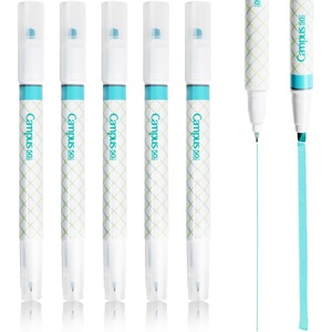 KOKUYO Pastel Highlighters, Dual-Tip Highlighter Markers for Bible in Assorted Colors, Fine & Chisel Tip No Bleed Quick-Dry for Journals, Planners, Notes, Grey Colors (PM-MT201-5S)(50th Anni. Green)