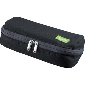KOKUYO Pencil Case Pouch, Neo Critz Standing Pen Pouch Bag, Foldable Stand up Pencil Holder Organizer, Small Portable Pencil Box for Office, Home & College Use, Blue x Navy, Regular Size (F-VBF180-3)(Black X Orange)