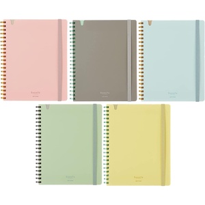 KOKUYO Sooofa Soft Ring Notebook, 0.2 inch (4 mm) Grid Ruled, 80 Sheets, A5 Deformation, Set of 5 Colors, Japan Import (SU-SV738S4)(A5)