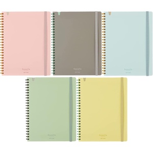 KOKUYO Sooofa Soft Ring Notebook, 0.2 inch (4 mm) Grid Ruled, 80 Sheets, A5 Deformation, Set of 5 Colors, Japan Import (SU-SV738S4)(B6)