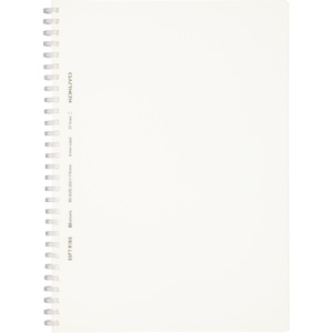 KOKUYO Spiral Lined Notebook, 10” x 7” Business Journal B5 Soft Ring Notebooks with A 6mm Ruled, 80 Perforated Sheets, Clear 1 Subject Notebook, Note Taking for Work. Japan Import (SU-SV508B-T)(B5)