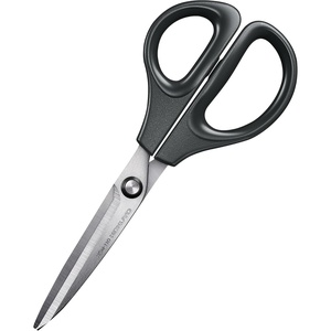 Kokuyo 3 Pack 7“ Scissor All purpose with Hybrid Arch Stainless Steel Blade, Pastel Pink Blue White, Sharper Cutting Performance Heavy Duty Cutter for Office Home School Craft Supplies (HSM-A100)(Black)