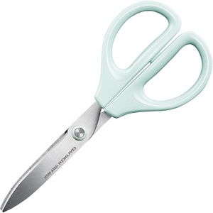Kokuyo 3 Pack 7“ Scissor All purpose with Hybrid Arch Stainless Steel Blade, Pastel Pink Blue White, Sharper Cutting Performance Heavy Duty Cutter for Office Home School Craft Supplies (HSM-A100)(Pastel Blue)