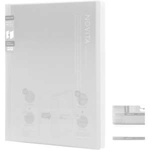 Kokuyo 40-Pocket Binder with Plastic Sleeves 8.5″x11″ (Green), A4 and US Letter Expandable Art Portfolio Folder with Clear Sheet Protectors. 80 Pages of Presentation Display Book. (RA-N40G)(Transparent)