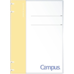 Kokuyo Campus Refillable Notebook, B5 2×2 Slim Ring Binder Notebook with Customizable Title Page, 40 Sheets Capacity. Suitable for 26 Holes Loose Leaf Paper, Mineral Color Sheer Purple (Le-NP704-L1V)(Limited Color: Lime Yellow)