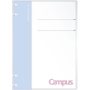Kokuyo Campus Refillable Notebook, B5 2×2 Slim Ring Binder Notebook with Customizable Title Page, 40 Sheets Capacity. Suitable for 26 Holes Loose Leaf Paper, Mineral Color Sheer Purple (Le-NP704-L1V)([Limited Color] Fresh purple)