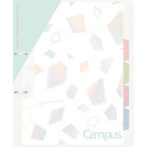 Kokuyo Campus Refillable Notebook, B5 Slim 2 Ring Binder Notebook with with 5 Subject Dividers, 100 Sheets Capacity. Suitable for 26 Holes Loose Leaf Paper, Mineral Color Sorbet Blue (Le -PP358-L4LB)(Sorbet Blue)